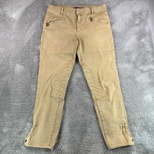 Ralph Lauren Sport Riding Pants Women's 30 Tan Equestrian Knee Patch Stretch